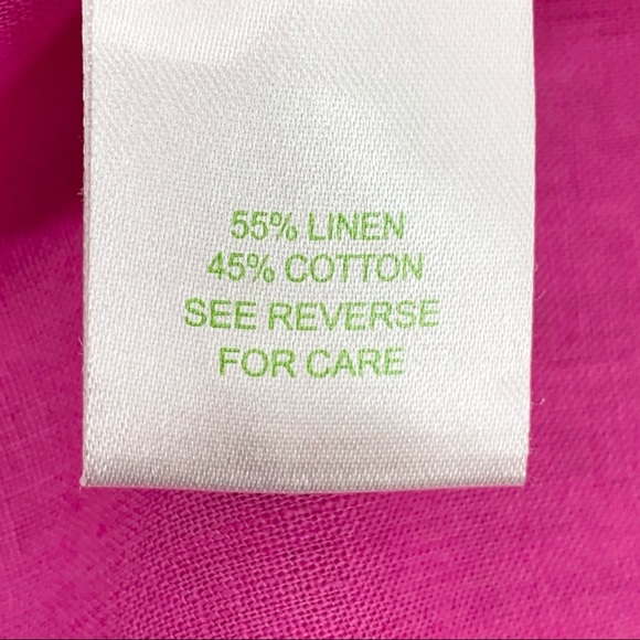 Lilly Pulitzer Linen Blend Pink Embroidered Tunic Top - Picture 9 of 10